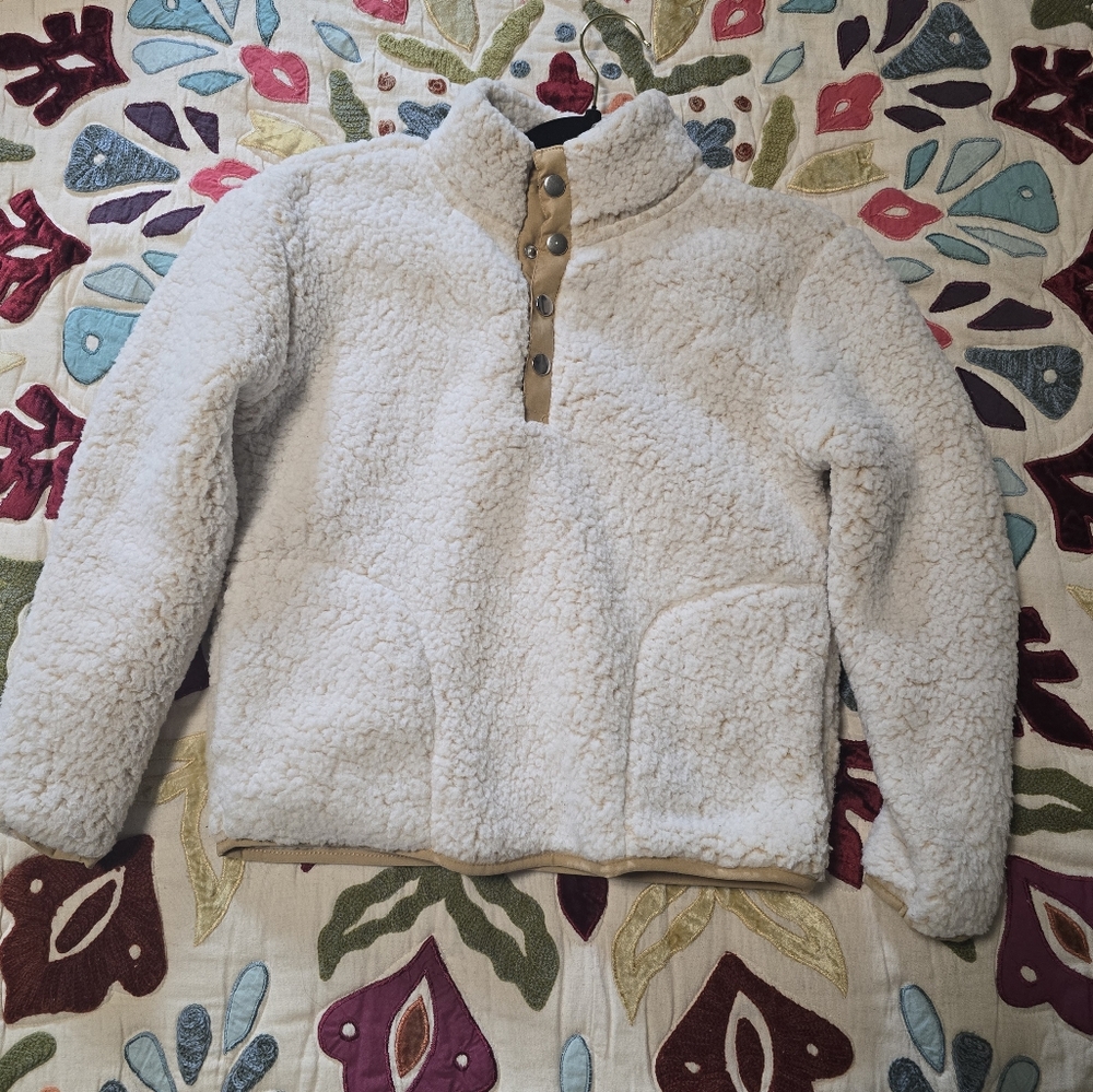 Cozy Cream Kids Fleece Jacket